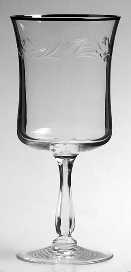 Nocturne Platinum Water Goblet by Noritake-1