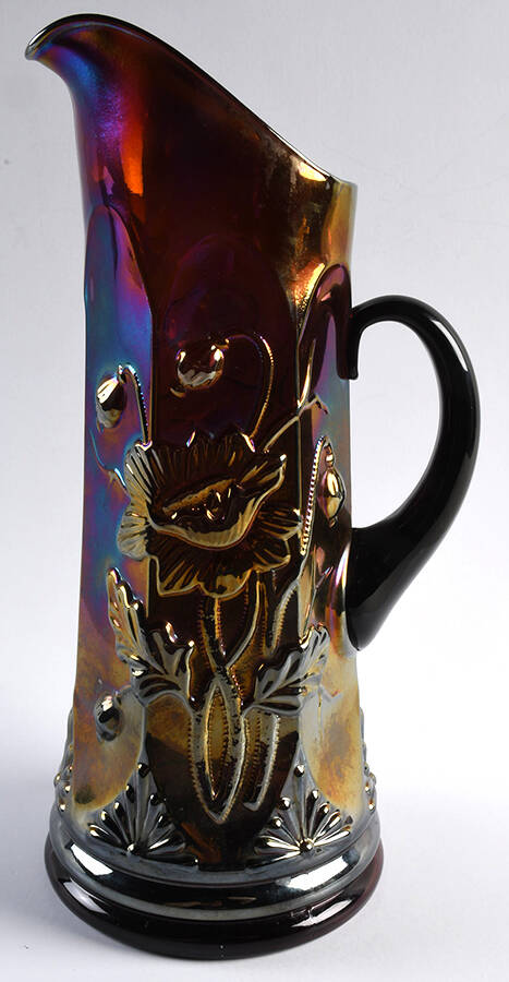 Oriental Poppy-Amethyst 64 Oz Pitcher by Northwood-1