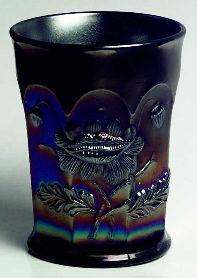 Oriental Poppy-Amethyst Flat Tumbler by Northwood-1