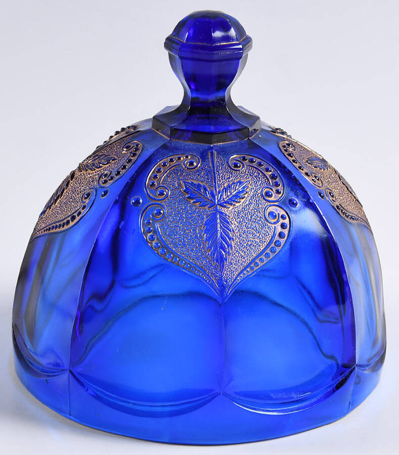 Regent-Cobalt Blue Lid for Round Butter by Northwood-1