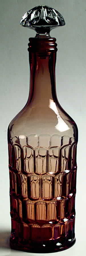 Hostmaster-Amber Decanter & Stopper by New Martinsville-1