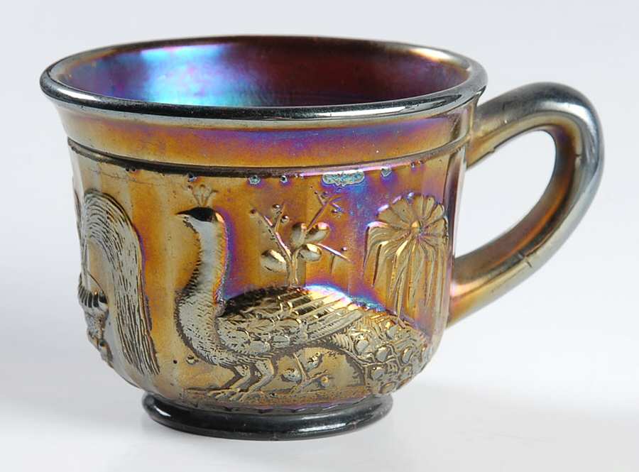 Peacock At The Fountain Cobalt Punch Cup by Northwood-1