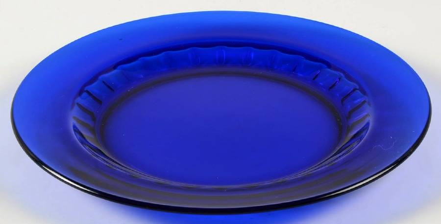 Hostmaster-Cobalt Blue 8" Salad Plate by New Martinsville-1