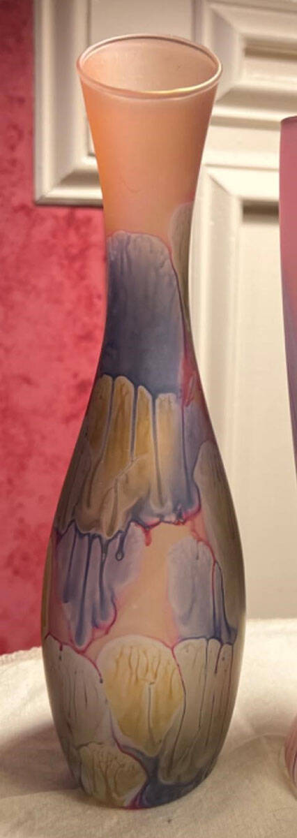 Rueven 10" Bud Vase by Nouveau Art Glass -1