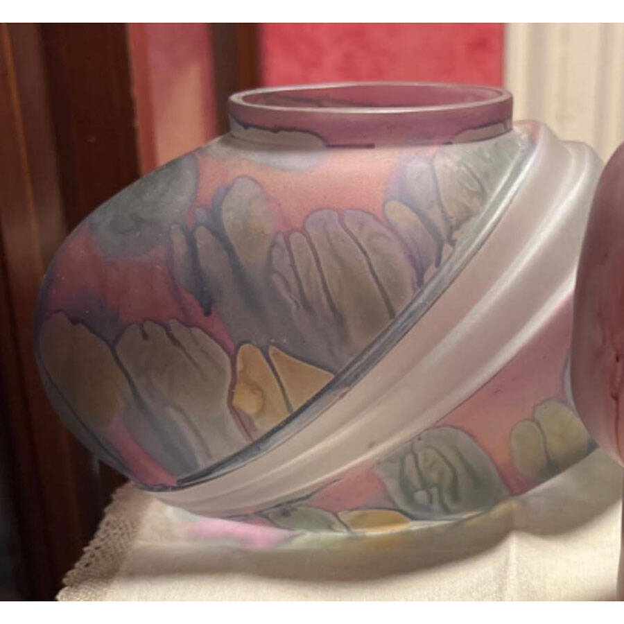 Rueven 4" Flower Vase by Nouveau Art Glass -1