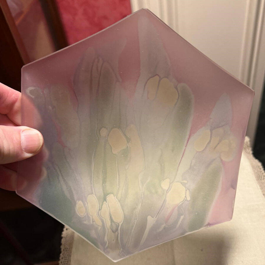 Rueven 6" Bon Bon Plate by Nouveau Art Glass -1