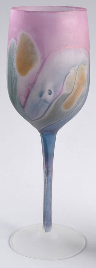 Rueven Water Goblet by Nouveau Art Glass -1