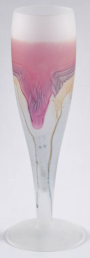 Rueven Fluted Champagne by Nouveau Art Glass -1