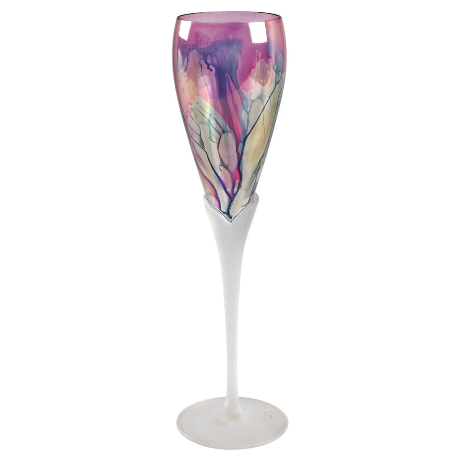 Rueven Fluted Champagne by Nouveau Art Glass -1