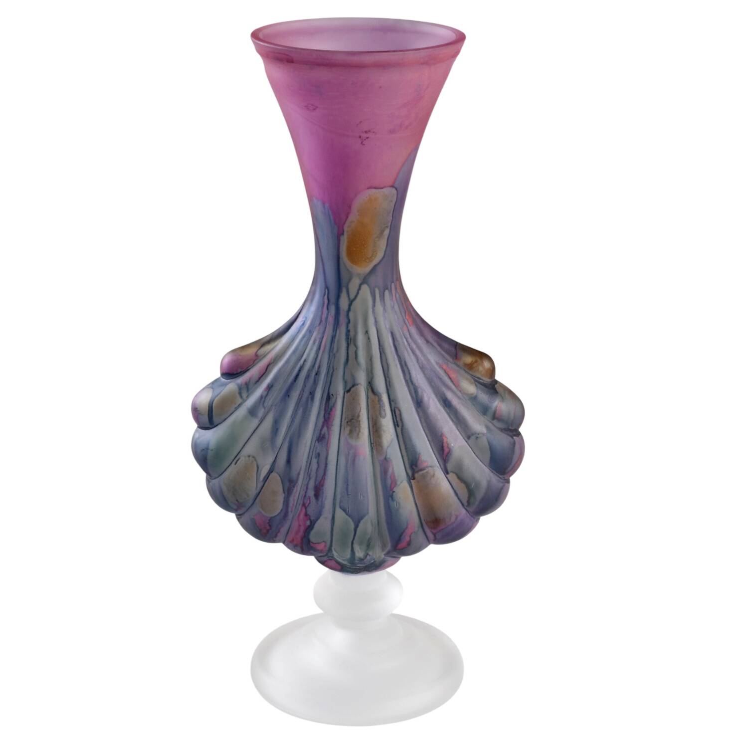 Rueven 9" Flower Vase by Nouveau Art Glass -1
