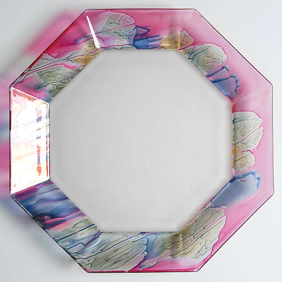 Rueven Dinner Plate by Nouveau Art Glass -1
