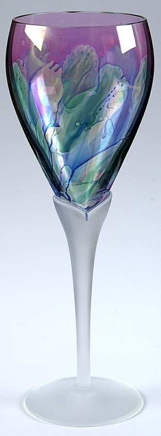 Rueven Water Goblet by Nouveau Art Glass -1