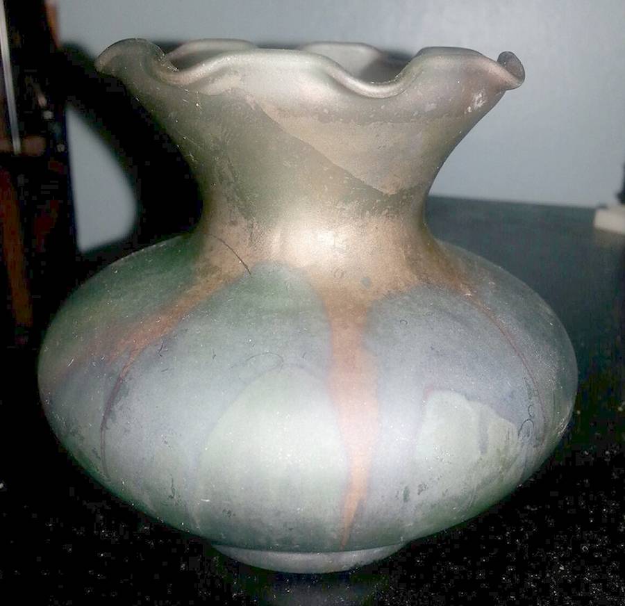 Rueven 3" Flower Vase by Nouveau Art Glass -1