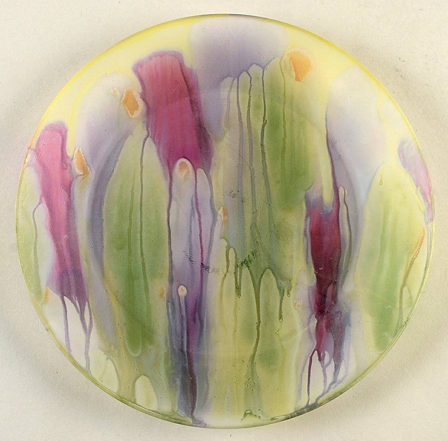 Rueven Luncheon Plate by Nouveau Art Glass -1