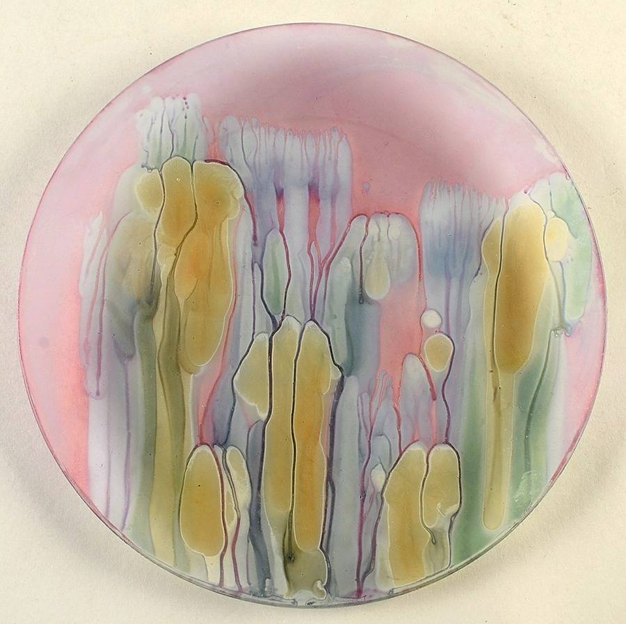 Rueven Luncheon Plate by Nouveau Art Glass -1