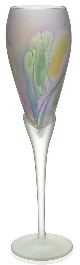 Rueven Fluted Champagne by Nouveau Art Glass -1