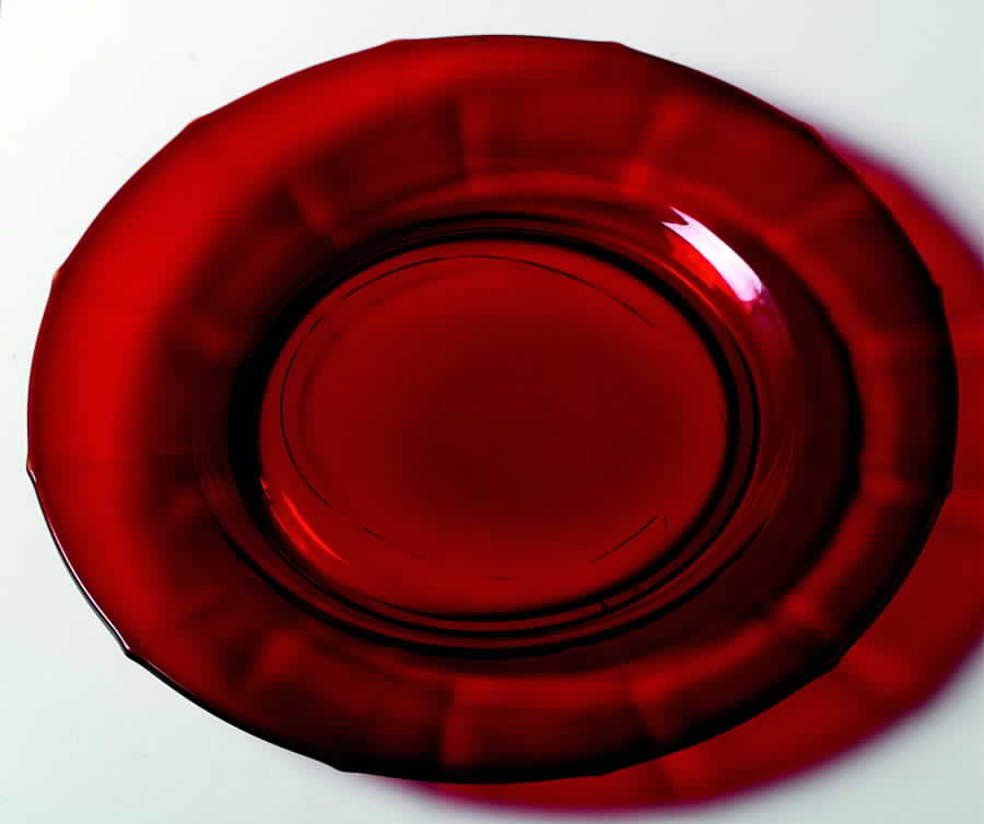34-Ruby Luncheon Plate by New Martinsville-1