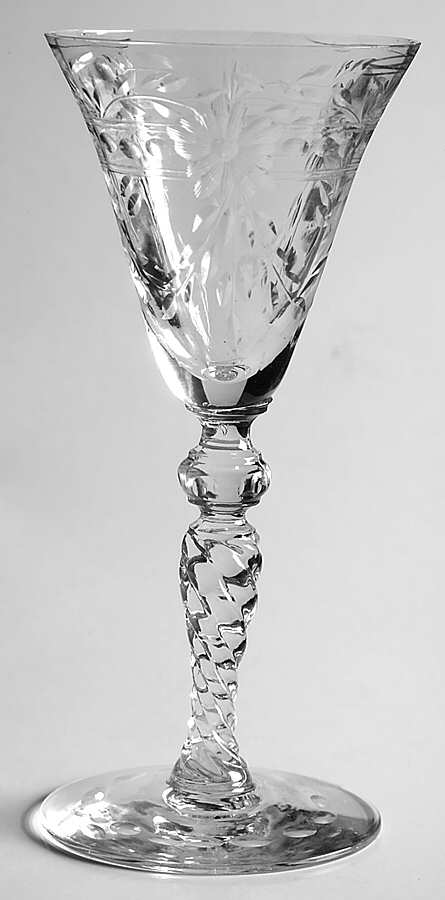 Killarney Rose Wine Glass by Newton Crystal Co.-1