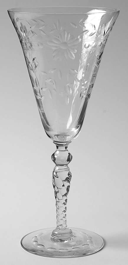 Killarney Rose Water Goblet by Newton Crystal Co.-1