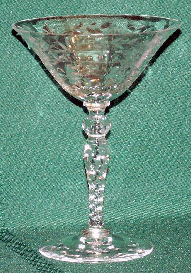 Killarney Rose Champagne/Tall Sherbet by Newton Crystal Co.-1
