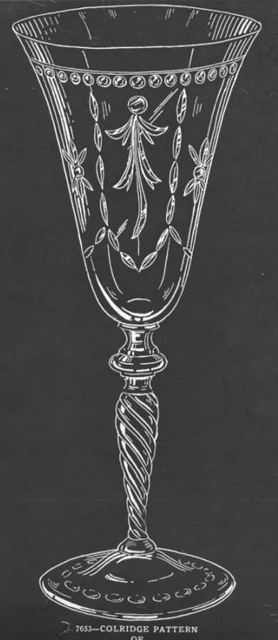 Colridge Water Goblet by Newton Crystal Co.-1