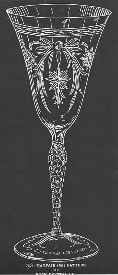Mayfair Water Goblet by Newton Crystal Co.-1