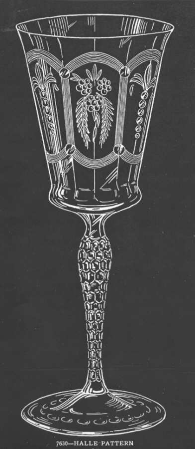 Halle Water Goblet by Newton Crystal Co.-1