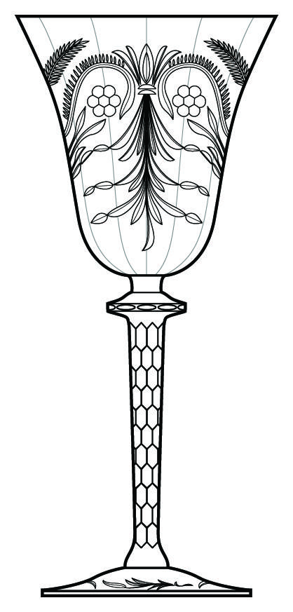 Wheelock Water Goblet by Newton Crystal Co.-1