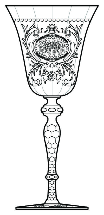 Monticello Water Goblet by Newton Crystal Co.-1