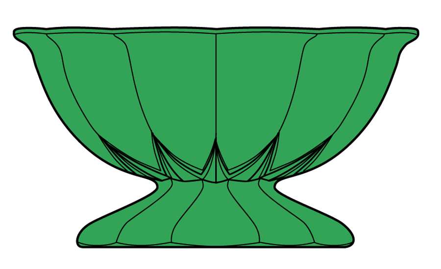 Janice-Green Champagne/Tall Sherbet by New Martinsville-1