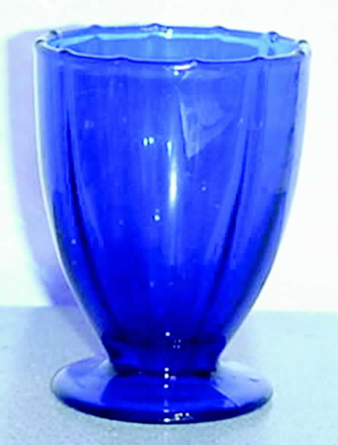 34-Cobalt 6 Oz Footed Tumbler by New Martinsville-1