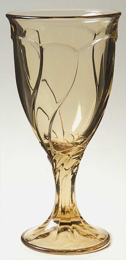 Sweet Swirl-Amber Water Goblet by Noritake-1