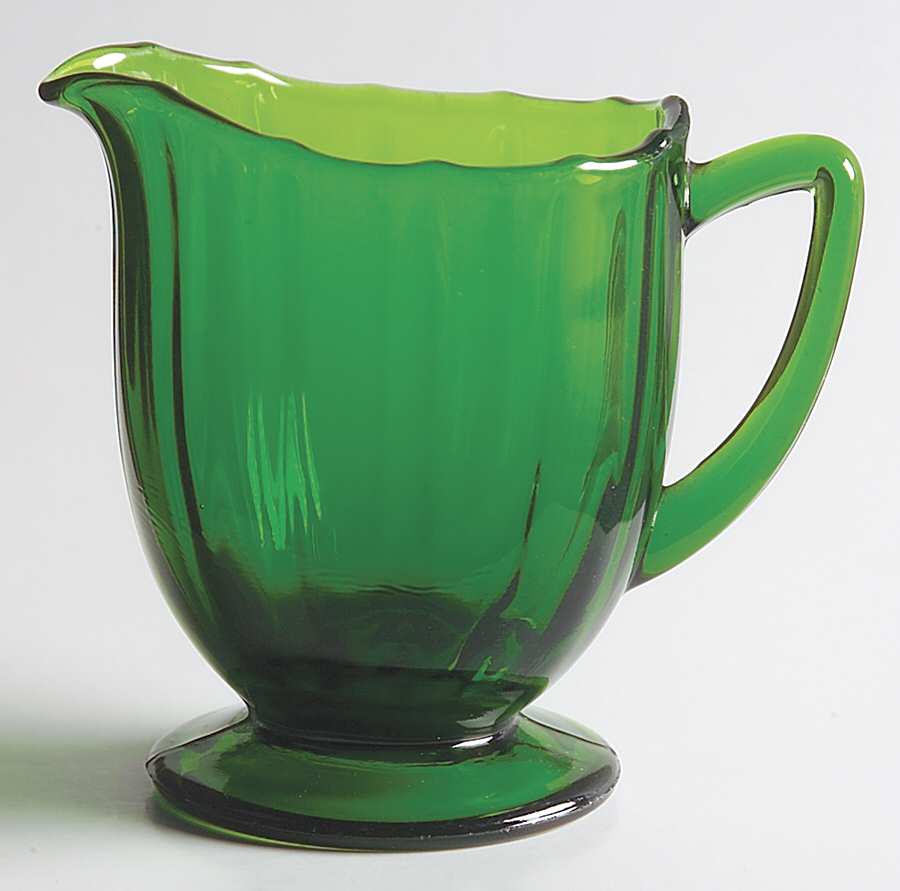 34-Dark Green Creamer by New Martinsville-1