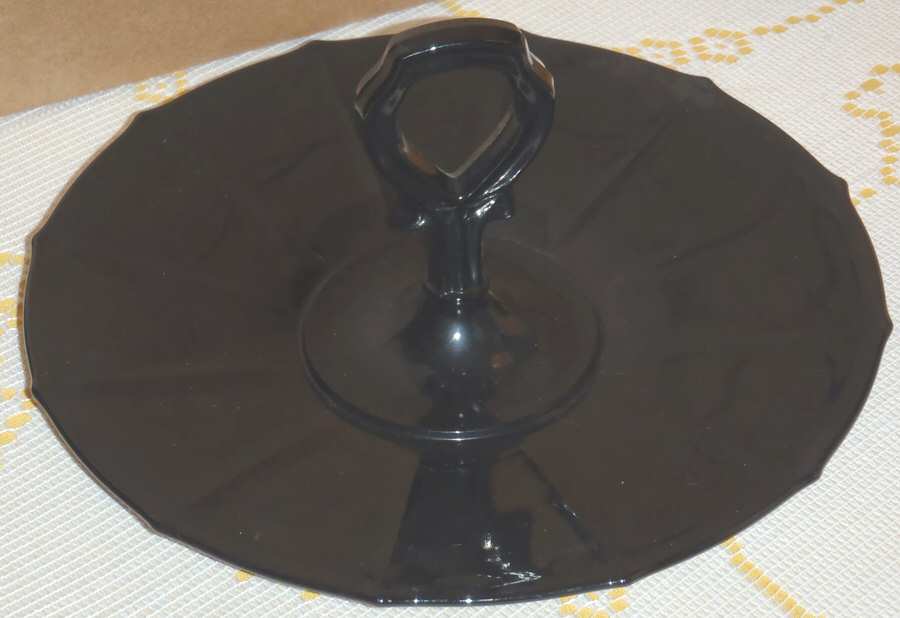 34-Black Center Handle Tray by New Martinsville-1