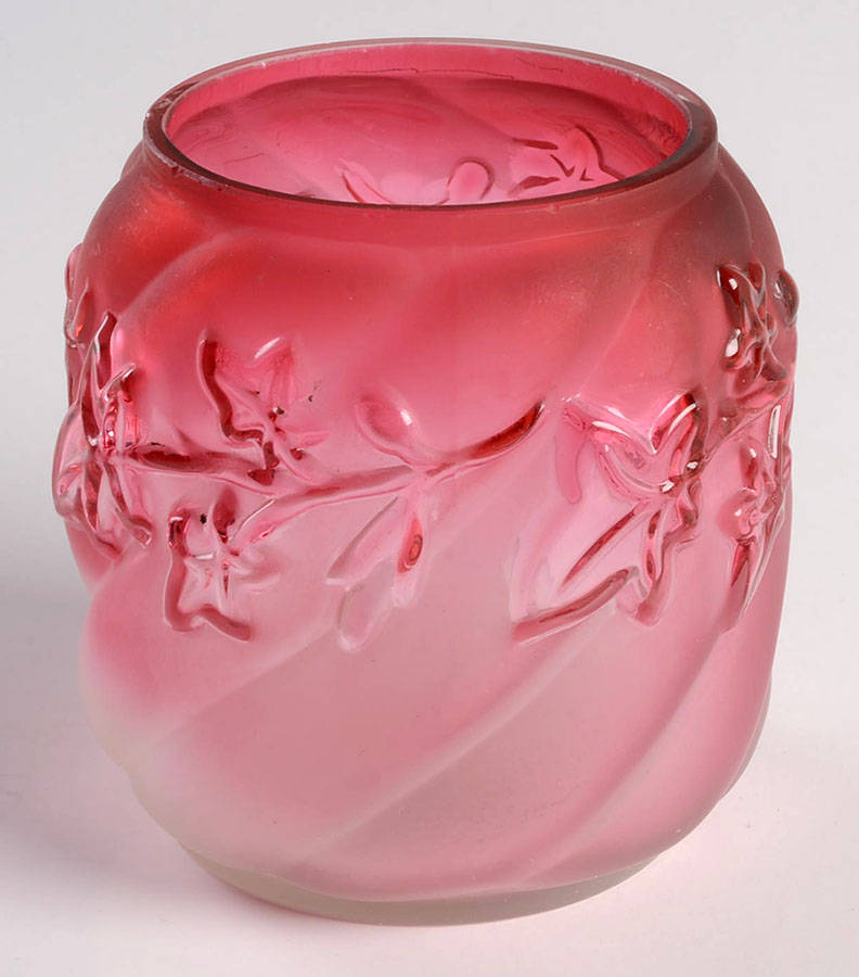 Royal Ivy Cranberry (Frosted) Open Spooner by Northwood-1