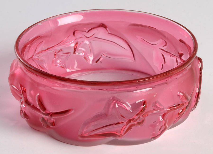 Royal Ivy Cranberry (Frosted) Small Fruit Dessert Bowl by Northwood-1