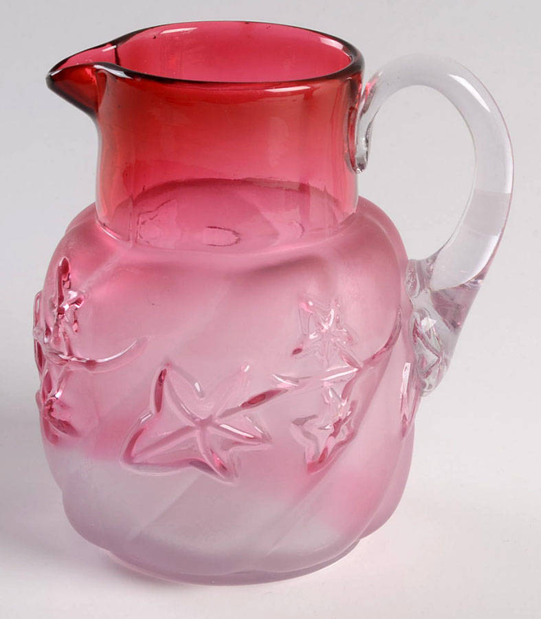 Royal Ivy Cranberry (Frosted) Creamer by Northwood-1