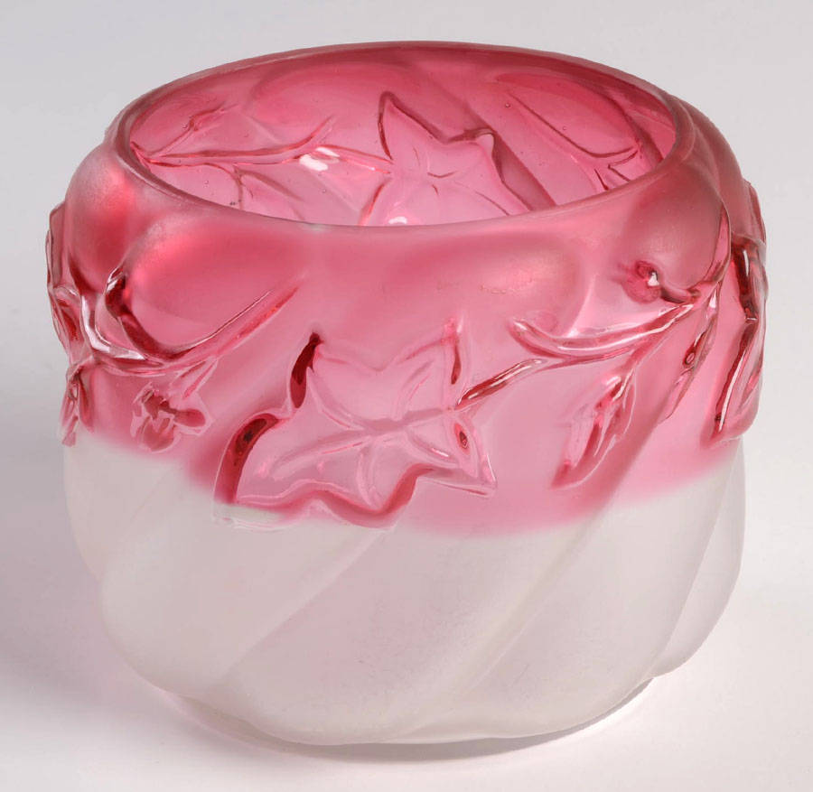 Royal Ivy Cranberry (Frosted) Open Sugar by Northwood-1