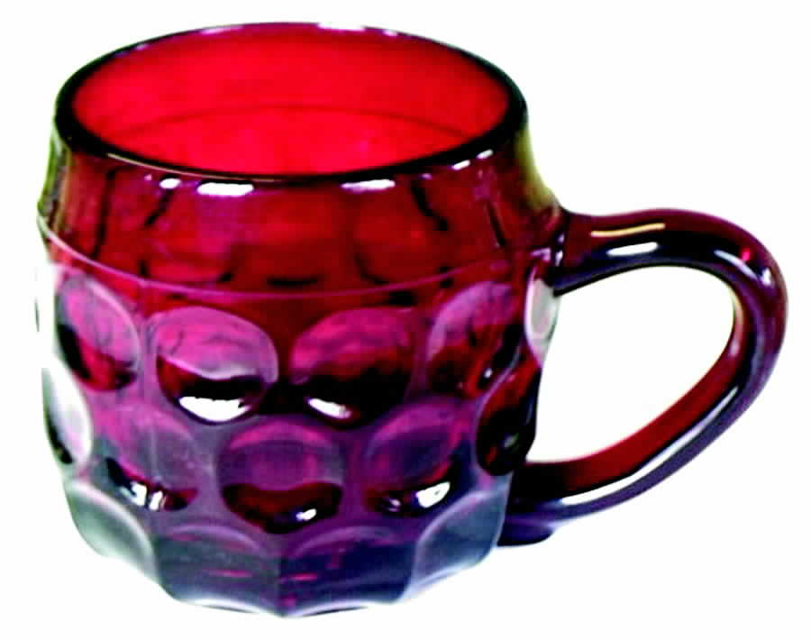 Polk a Dot (Ruby) Punch Cup by New Martinsville-1