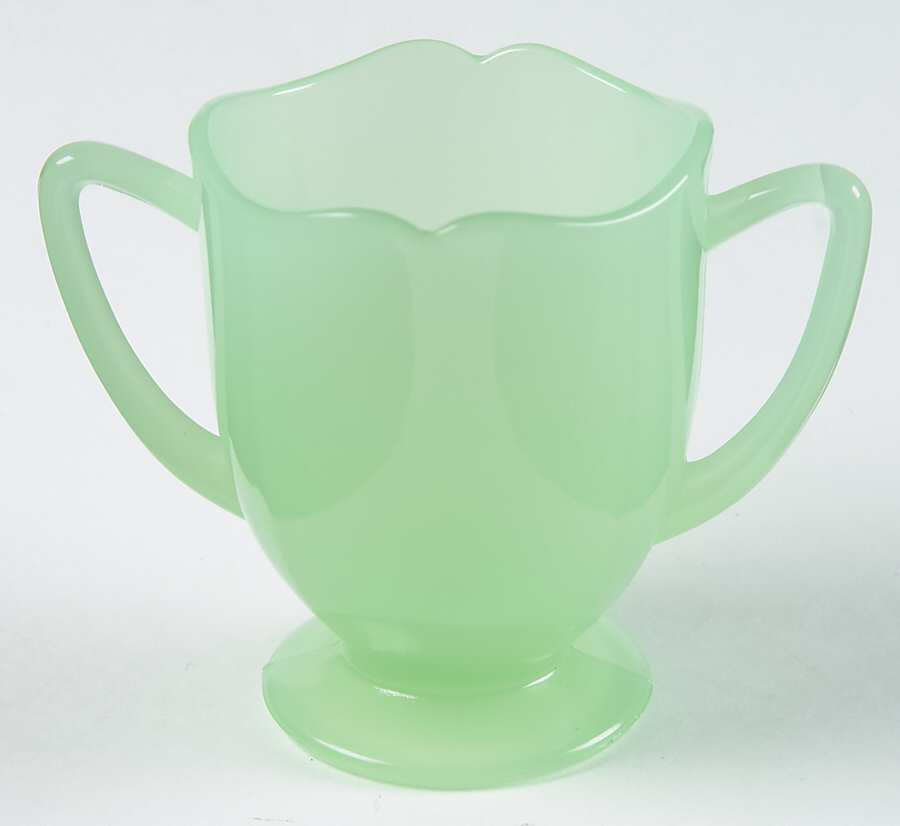 Fancy Square Jade Open Sugar by New Martinsville-1