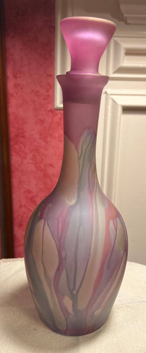Rueven Decanter & Stopper by Nouveau Art Glass -1