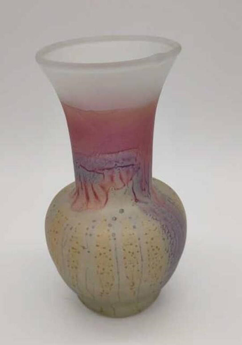 Rueven 4" Bud Vase by Nouveau Art Glass -1