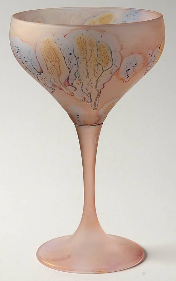 Rueven Champagne/Tall Sherbet by Nouveau Art Glass -1