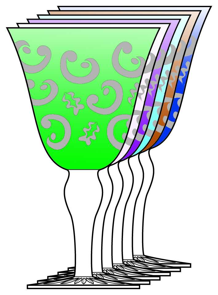Scroll Green Water Goblet by Noble Excellence-1