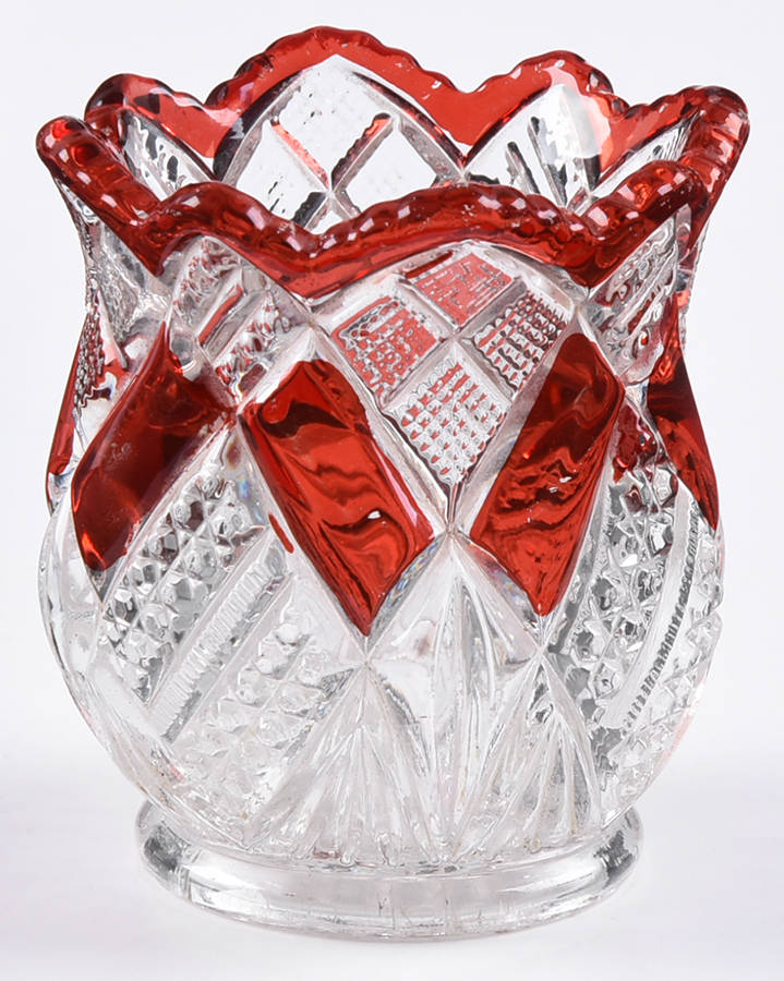 National's Eureka Ruby Flash Toothpick Holder by National Glass Company-1