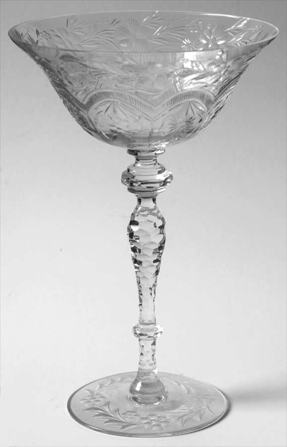 7666-1 Champagne/Tall Sherbet by Newton Crystal Co.-1