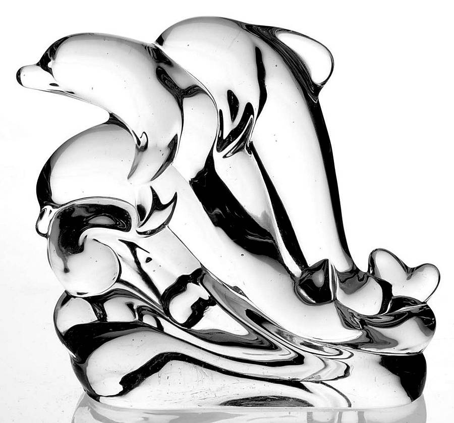 Animals & Figurines #766 Porpoise on Wave by New Martinsville-1
