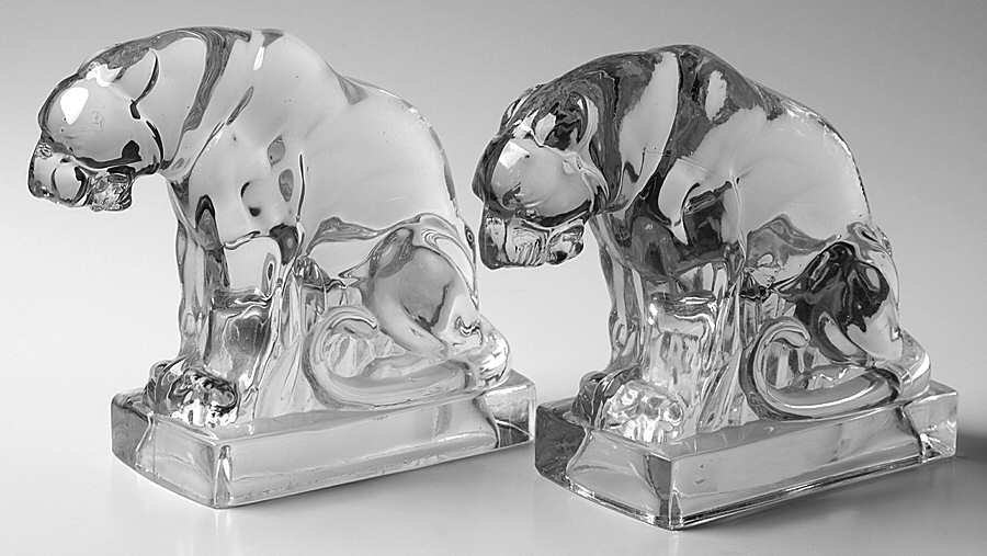 Animals & Figurines (Set of 2) Tiger Bookends by New Martinsville-1