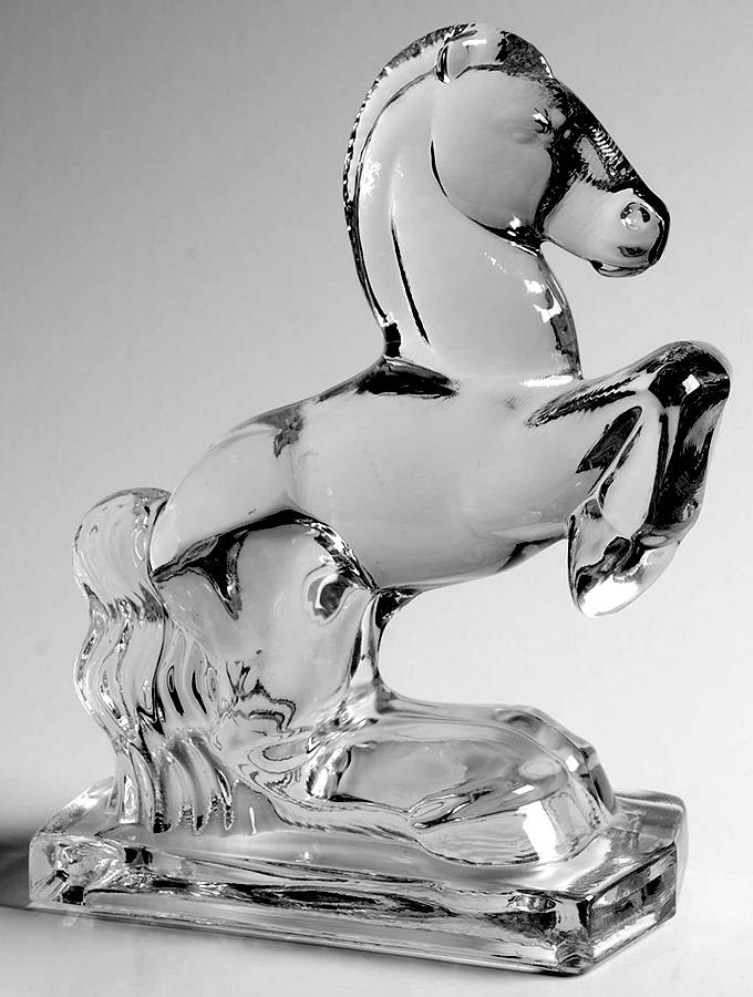 Animals & Figurines Rearing Horse Bookend by New Martinsville-1