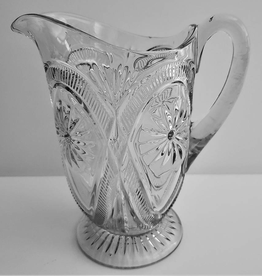 Pleated Medallion Pitcher by New Martinsville-1